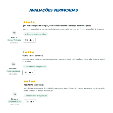 Cerca Campeira Boi (Fios de Aço 2,50mm / malha 20x30cm) Rolo 50m