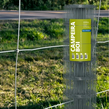 Cerca Campeira Boi (Fios de Aço 2,50mm / malha 20x30cm) Rolo 50m