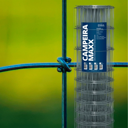Cerca pronta de aço Campeira MAXX - (Fios de Aço 2,50mm / malha 25x10cm) - Rolo 50m