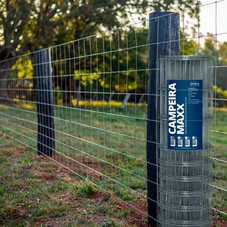 Cerca pronta de aço Campeira MAXX - (Fios de Aço 2,50mm / malha 25x10cm) - Rolo 50m
