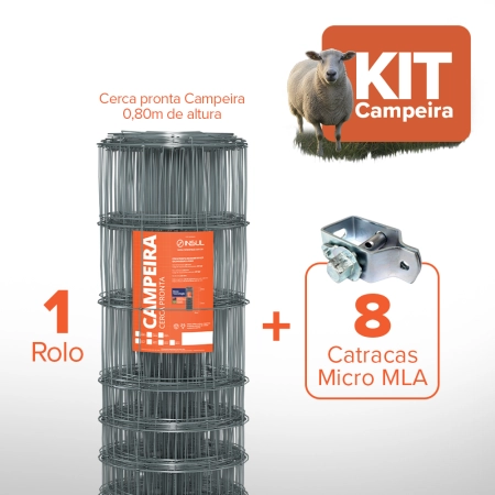 KIT Campeira Ovino + Catraca (0,80m X 50m)