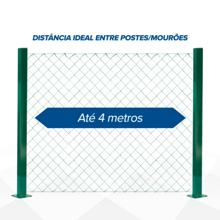 Tela Alambrado Revestida PVC VERDE Fio 12 (3,80mm) malha 2"(5cm) - Rolo 20m