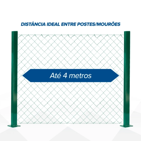 Tela Alambrado Revestida PVC VERDE Fio 14 (2,80mm) malha 3"(7,6cm) - Rolo 20m