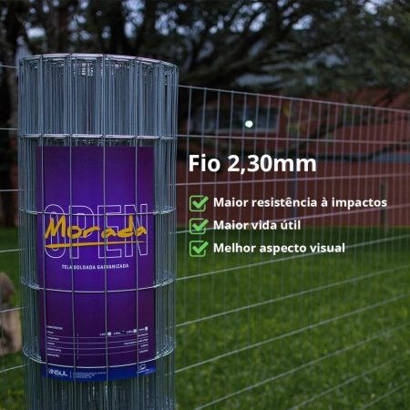 Tela galvanizada Fio 2,30mm 