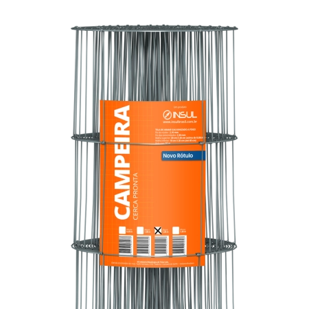 Tela Campeira Galvanizada - (Fios de aço 2,30mm / malha 20x10cm) - Rolo 50m png