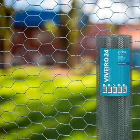 Tela Hexagonal Viveiro (Fio 24 0,56mm / Malha 1,25cm) - Rolo 50m