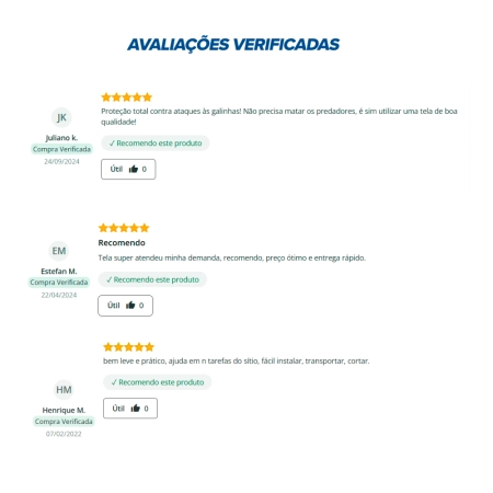 Tela Hexagonal Viveiro (Fio 24 0,56mm / Malha 1,25cm) - Rolo 50m