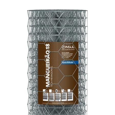 Tela hexagonal mangueirão fio 18 galvanizada