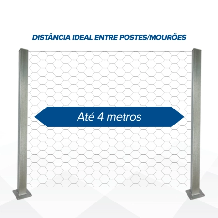 Tela Mangueirão fio 16 (1,65mm) malha (7,6cm) - Rolo 50m