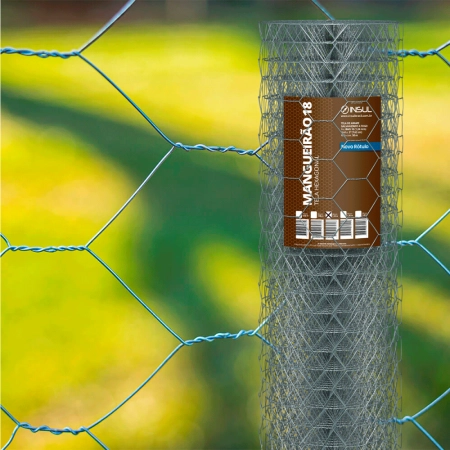 Tela Mangueirão Leve fio 18 (1,24mm) malha (7,6cm) - Rolo 50m