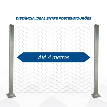 Tela Mangueirão Leve fio 18 (1,24mm) malha (7,6cm) - Rolo 50m