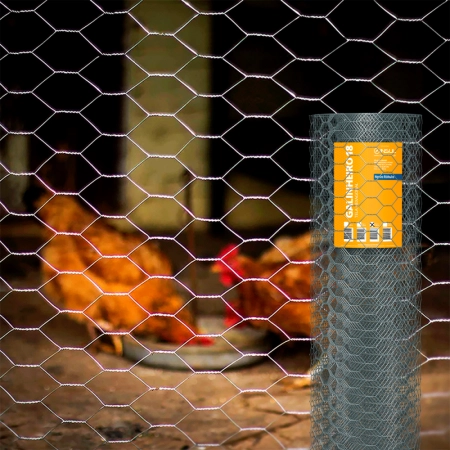 Tela para Galinheiro fio 18 (1,24mm) malha (5cm) - Rolo 50m