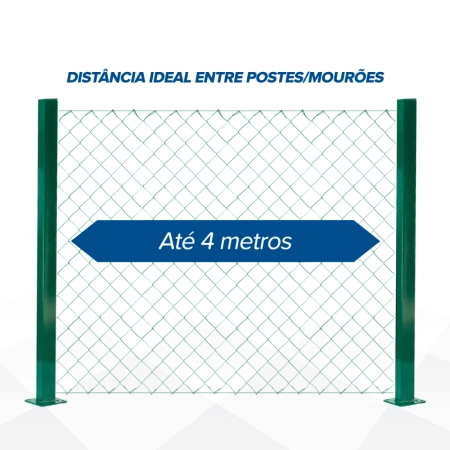 Tela Revestida em PVC VERDE Fio 12 (3,80mm) malha 3"(7,6cm) - Rolo 20m