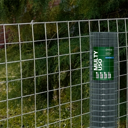 Tela Soldada Multy Uso 25m (Fio 1,90mm / Malha 5x5cm) - Rolo 25m