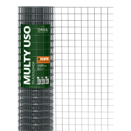 Tela Soldada Multy Uso 25m (Fio 1,90mm / Malha 5x5cm) - Rolo 25m