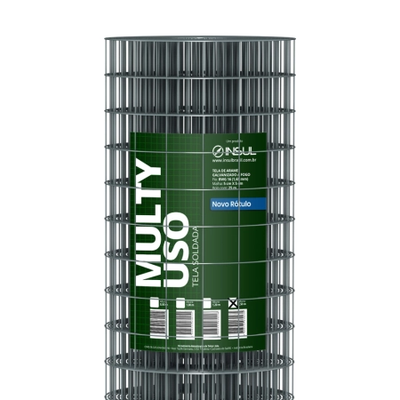 Tela Soldada Multy Uso 25m (Fio 1,90mm / Malha 5x5cm) - Rolo 25m