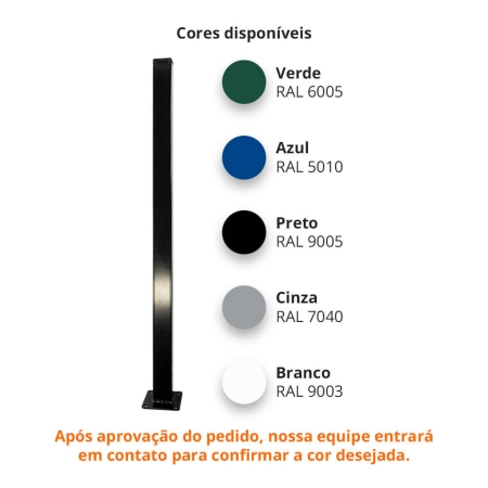 Cores para poste gradil pintado