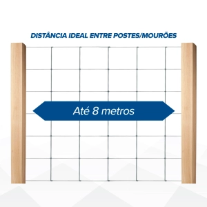 Cerca Pronta Campeira Boi - Malha 30x20cm - Fios de Aço 2,50mm - 650kgf - 100m Produto Cerca Pronta Campeira Boi - Malha 30x20cm - Fios de Aço 2,50mm - 650kgf - 100m