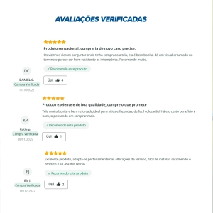 Produto Cerca Pronta Campeira MAXX - Malha 22x10cm - Fios de Aço 2,50mm - 650kgf - 100m