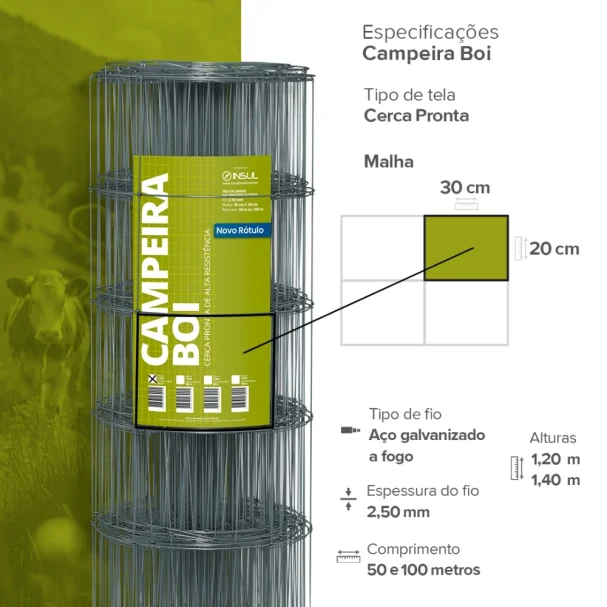 Produto KIT Campeira Boi + Catraca - 1,20m X 100m