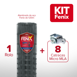 KIT Cerca Alambrado de Aço Fenix + Catraca (1,00m X 50m)