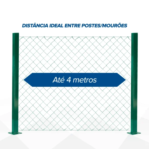 Tela Alambrado Revestida PVC VERDE Fio 14 (2,80mm) malha 2" (5cm) - Rolo 20m Produto Tela Alambrado Revestida PVC VERDE Fio 14 (2,80mm) malha 2" (5cm) - Rolo 20m