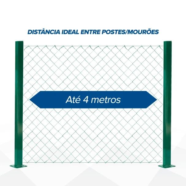 Tela Alambrado Revestida PVC VERDE Fio 14 (2,80mm) malha 3"(7,6cm) - Rolo 20m Produto Tela Alambrado Revestida PVC VERDE Fio 14 (2,80mm) malha 3"(7,6cm) - Rolo 20m