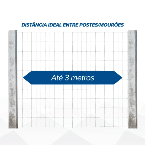 Produto Tela Alambrado Soldada Morada - Fio 2,30mm - Malha 5x15cm - Rolo 25m