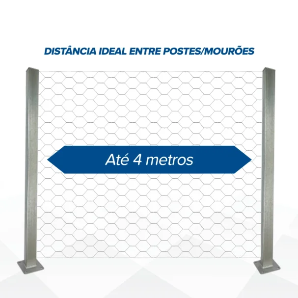 Produto Tela Mangueirão Leve fio 18 - 1,24mm - Malha (7,6cm) - Rolo 50m