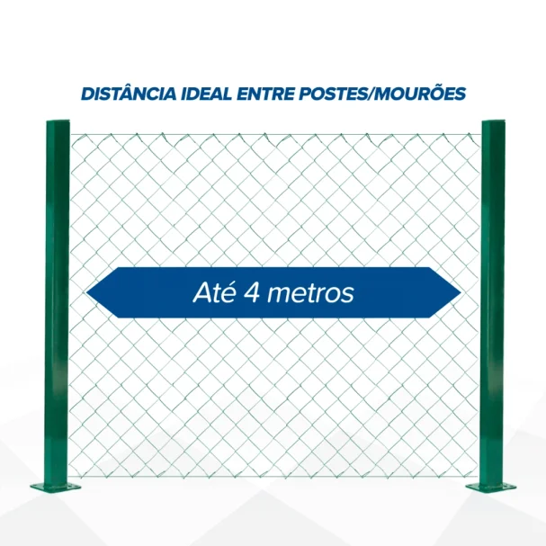 Tela Revestida em PVC VERDE Fio 12 (3,80mm) malha 3" (7,6cm) - Rolo 20m Produto Tela Revestida em PVC VERDE Fio 12 (3,80mm) malha 3" (7,6cm) - Rolo 20m