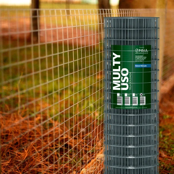 Produto Tela Soldada Multy Uso 25m - Fio 1,90mm - Malha 5x5cm - Rolo 25m