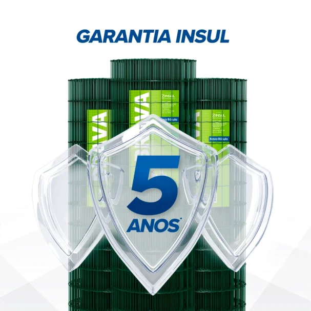 Tela Soldada Brava revestida em PVC - Fio 2,50mm - Malha 5x10cm - Rolo 25m Produto Tela Soldada Brava revestida em PVC - Fio 2,50mm - Malha 5x10cm - Rolo 25m
