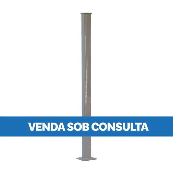 Tubo Pintado C/Base para Gradil e Alambrado 40x60x1,45mm Produto Tubo Pintado C/Base para Gradil e Alambrado 40x60x1,45mm
