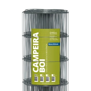 Produto Produto Cerca Pronta Campeira Boi - Malha 30x20cm - Fios de Aço 2,50mm - 650kgf - 50m