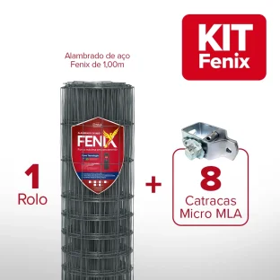 Produto KIT Cerca Alambrado de Aço Fenix + Catraca - 1,00m X 50m