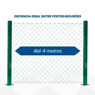 Produto Tela Alambrado Revestida PVC VERDE Fio 12 (3,80mm) malha (5cm) - Rolo 20m Produto Produto Tela Alambrado Revestida PVC VERDE Fio 12 (3,80mm) malha (5cm) - Rolo 20m