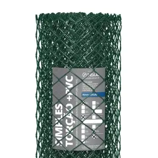 Produto Tela Alambrado Revestida PVC VERDE Fio 12 (3,80mm) malha (5cm) - Rolo 20m Produto Produto Tela Alambrado Revestida PVC VERDE Fio 12 (3,80mm) malha (5cm) - Rolo 20m
