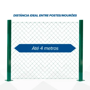 Produto Tela Alambrado Revestida PVC VERDE Fio 14 (2,80mm) malha 3"(7,6cm) - Rolo 20m Produto Produto Tela Alambrado Revestida PVC VERDE Fio 14 (2,80mm) malha 3"(7,6cm) - Rolo 20m