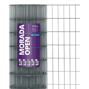 Produto Tela Alambrado Soldada Morada Open - Fio 2,30mm - Malha 6,5x15cm - Rolo 25m