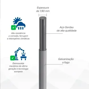 Produto Tela Galvanizada Morada Leve - fio 1,90mm - malha 5x10cm - Rolo 25m Produto Produto Tela Galvanizada Morada Leve - fio 1,90mm - malha 5x10cm - Rolo 25m