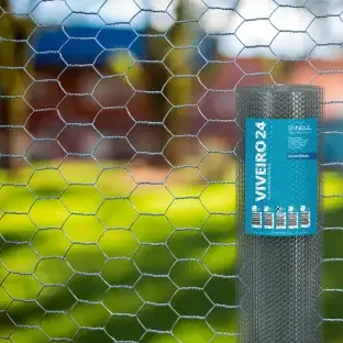 Produto Produto Tela Hexagonal Viveiro - Fio 24 - 0,56mm - Malha 1,25cm - Rolo 50m