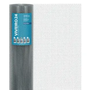 Tela Hexagonal Viveiro - Fio 24 - 0,56mm - Malha 1,25cm - Rolo 50m Produto Tela Hexagonal Viveiro - Fio 24 - 0,56mm - Malha 1,25cm - Rolo 50m