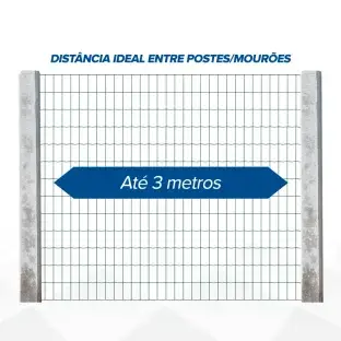 Produto Tela Soldada Brava revestida em PVC - Fio 2,50mm - Malha 5x10cm - Rolo 25m Produto Produto Tela Soldada Brava revestida em PVC - Fio 2,50mm - Malha 5x10cm - Rolo 25m